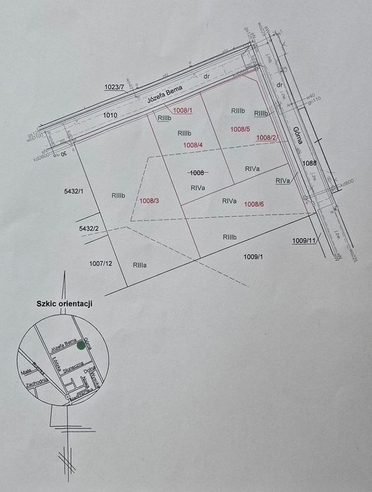 Działka budowlana Rzgów ul.Bema/ul.Górna