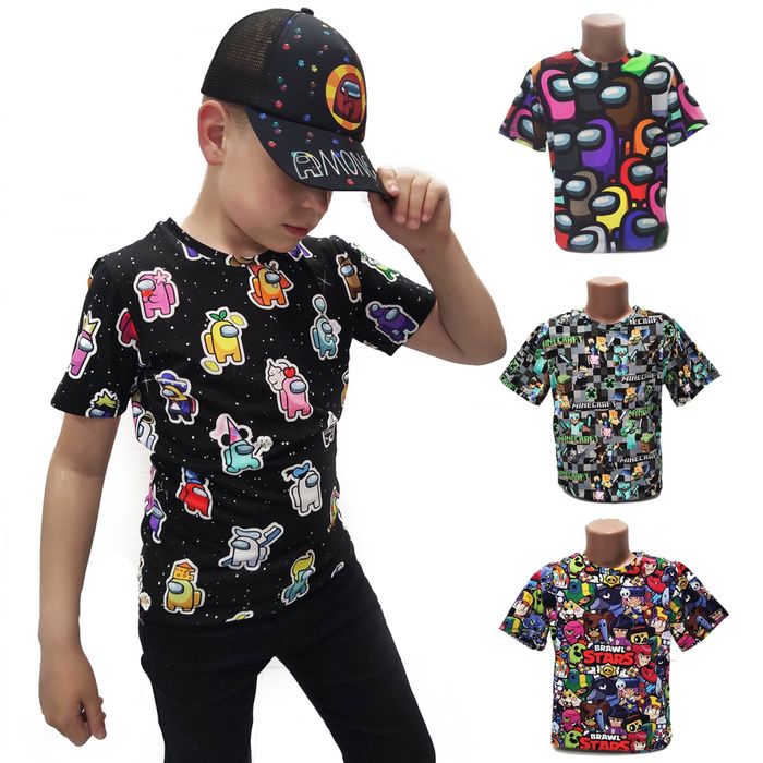 Футболка майнкрафт, амонг ас, роблокс, бравл старс