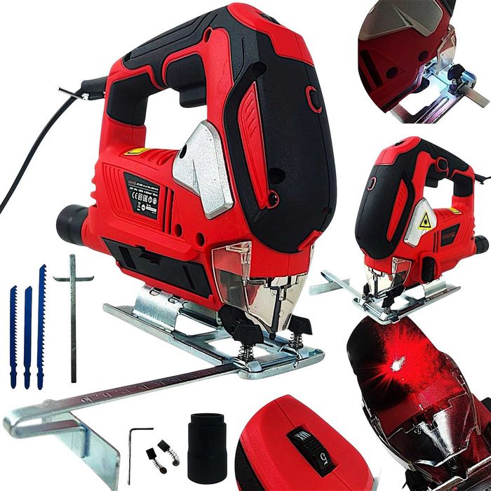 Wyrzynarka piła do Drewna Przecinarka Z Nożami Regulacja Led Laser