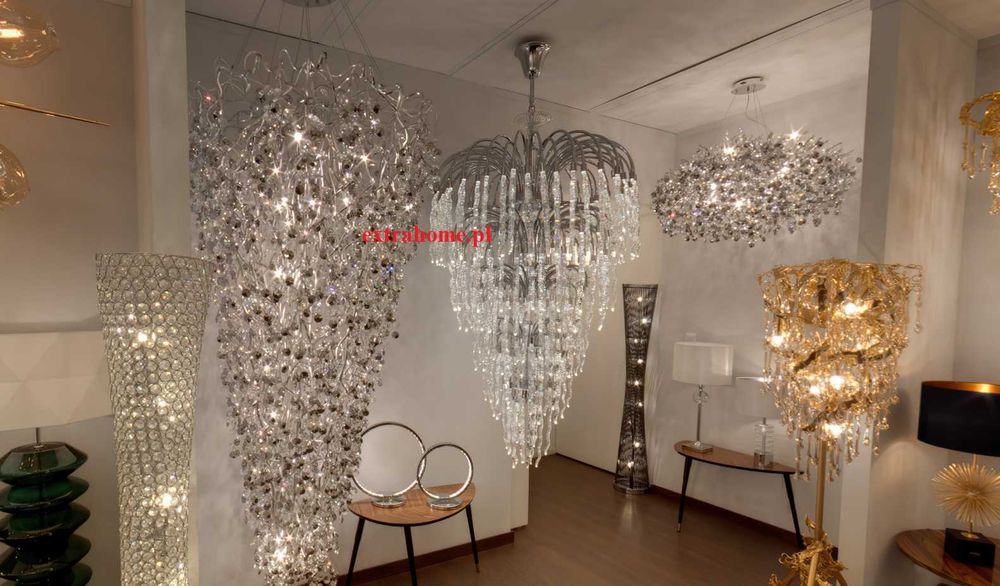Luksusowy Żyrandol glamour "Kryształowy obłoczek" 150cm