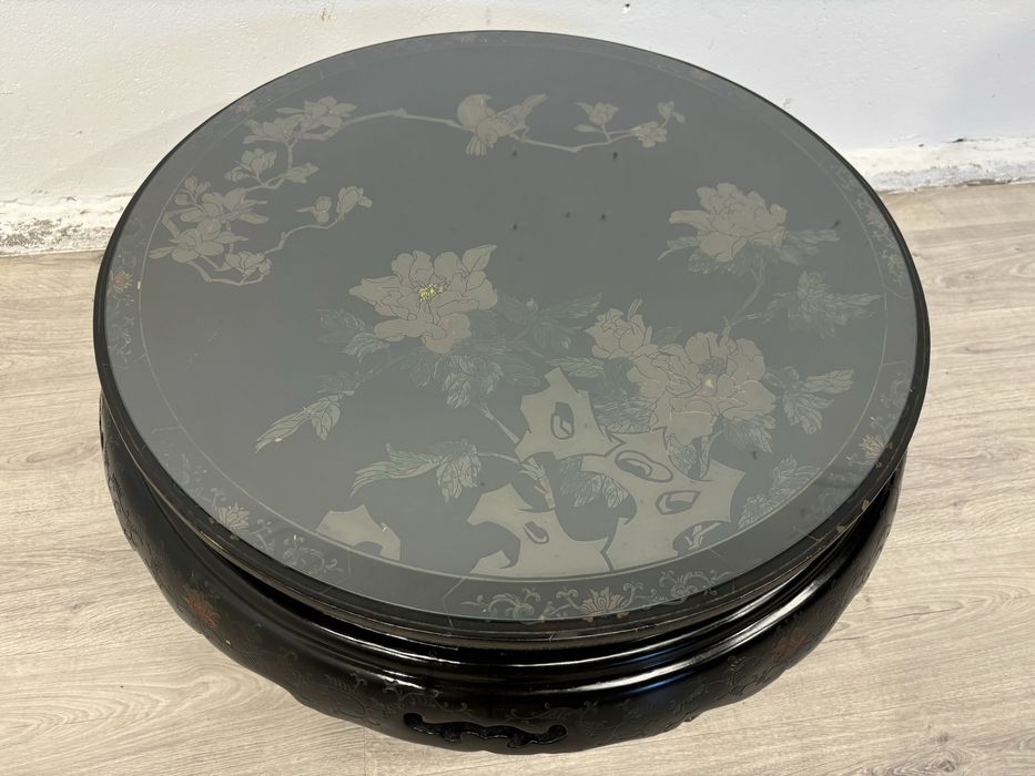 Orientalny stolik kawowy chinoiserie recznie malowany