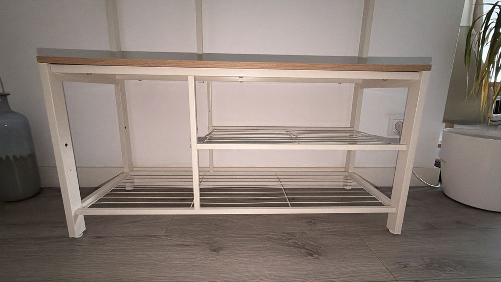 Móvel Cabide de Entrada com Espelho e Sapateira