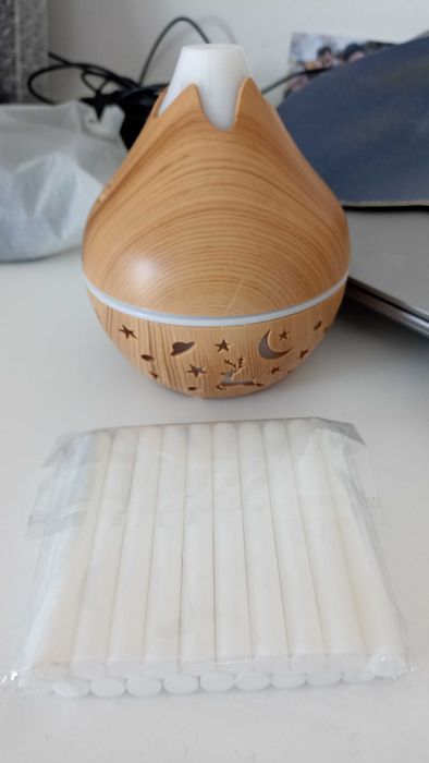 Umidificador USB com lâmpada colorida