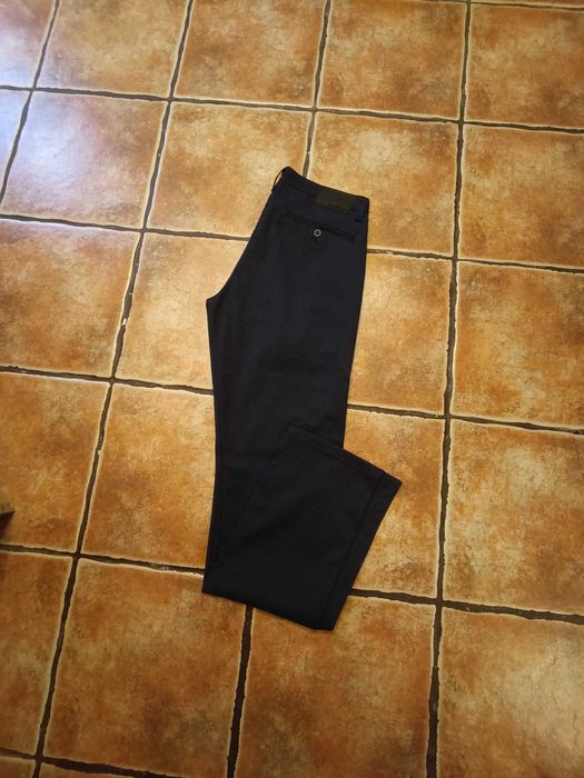 Spodnie Covers granatowe M garniturowe bawełniane