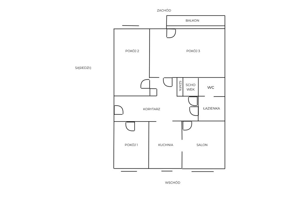 71 m², 4 pokoje, balkon, piwnica w centrum Nowej Dęby, bez prowizji