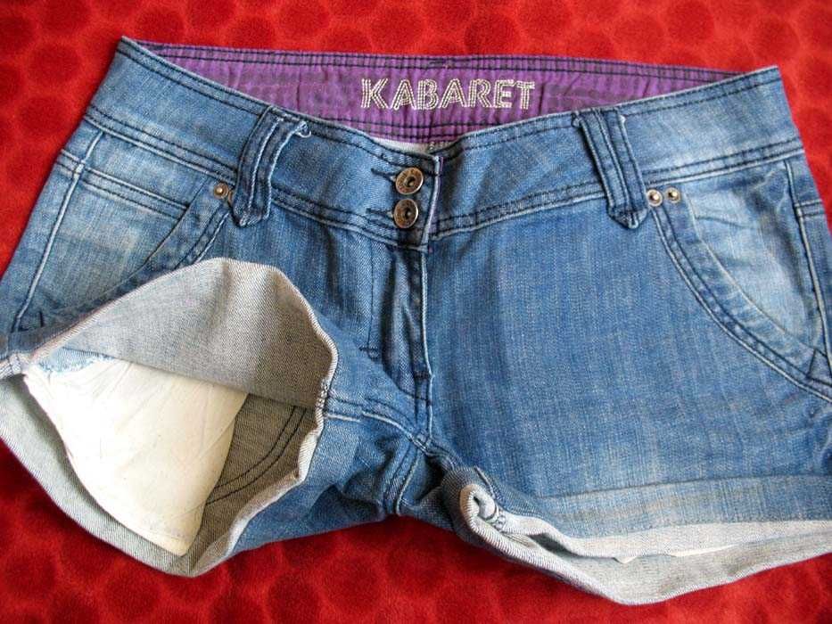 Szorty - spodenki Jeans - 38 / 40 - biodra 108 cm Kabaret