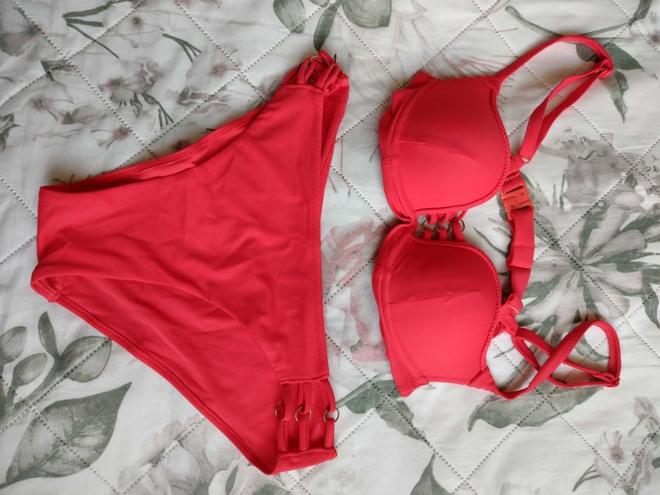 Strój kąpielowy dwuczęściowy, damski czerwony Esotiq, M