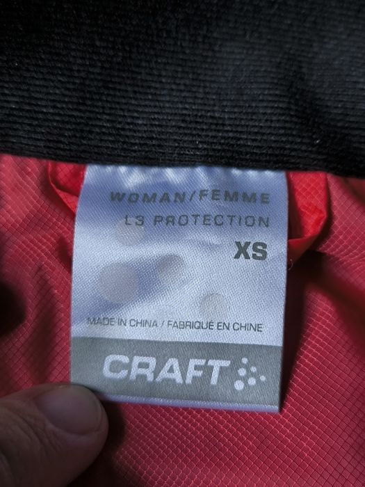 Craft kurtka damska wiatrówka rower bieganie trekking XS czarna czerwo