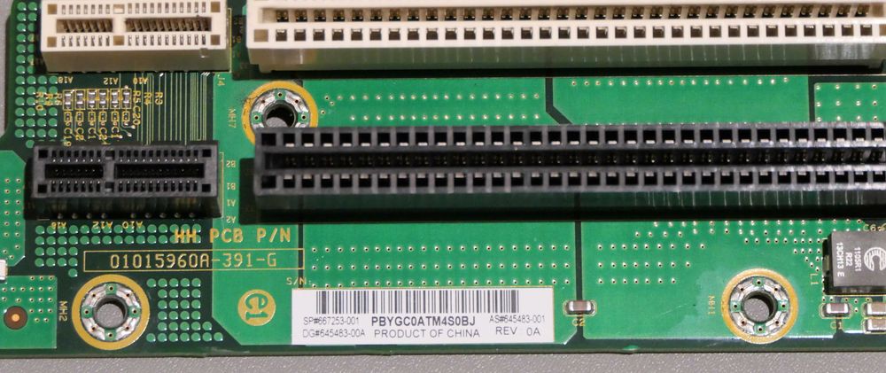 HP 645483‑001 PCI Riser Card para HP ProLiant ML350/ML350p G8