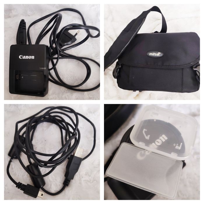 Canon EOS 1000D com acessórios