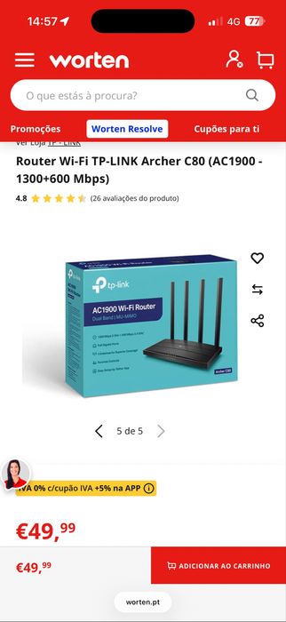Super Router Tp-Link Archer C80 -> 2000 Gbit