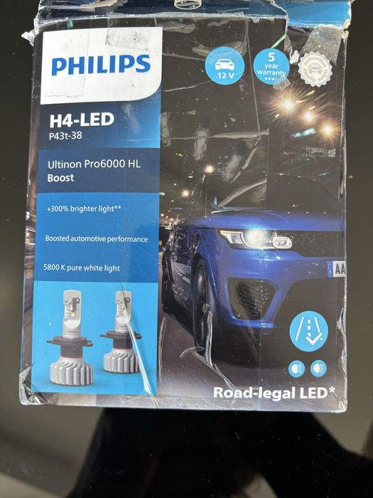 Żarówka reflektor 2x PHILIPS 11342U60BX2 H4-LED P43t-38 Ultinon Pro60