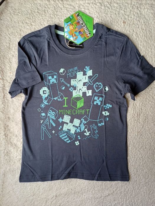 T-shirt  Minecraft  nowy 110/116 , 122/128 ,134/140 , 146/152, 158/164