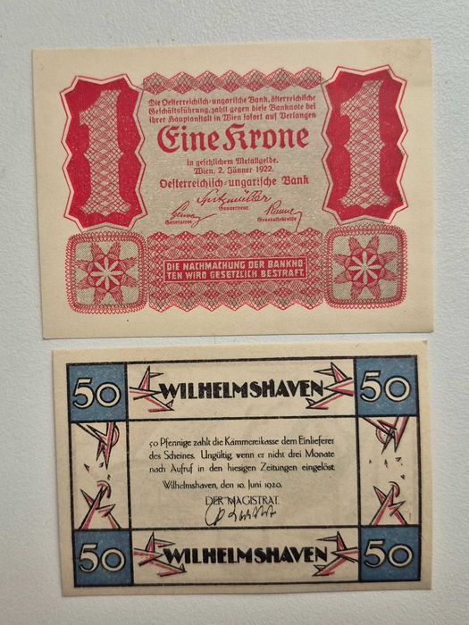 Набір банкнот світу 1920 - 1930 років  6 бон