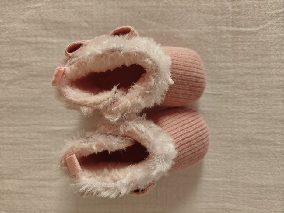 Pantufa bebé cor de rosa