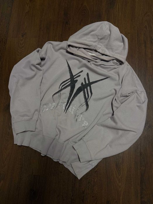 Hoodie Sweatshirt Bluza Sweter Ribs Hoodie Premiere Made In EU Gray