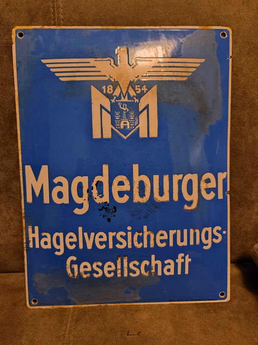 Niemiecki szyld emaliowany