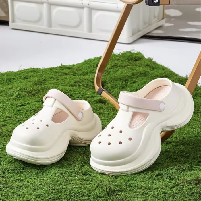 36 37 Новые тапочки резиновые шлепки кроксы на платформе