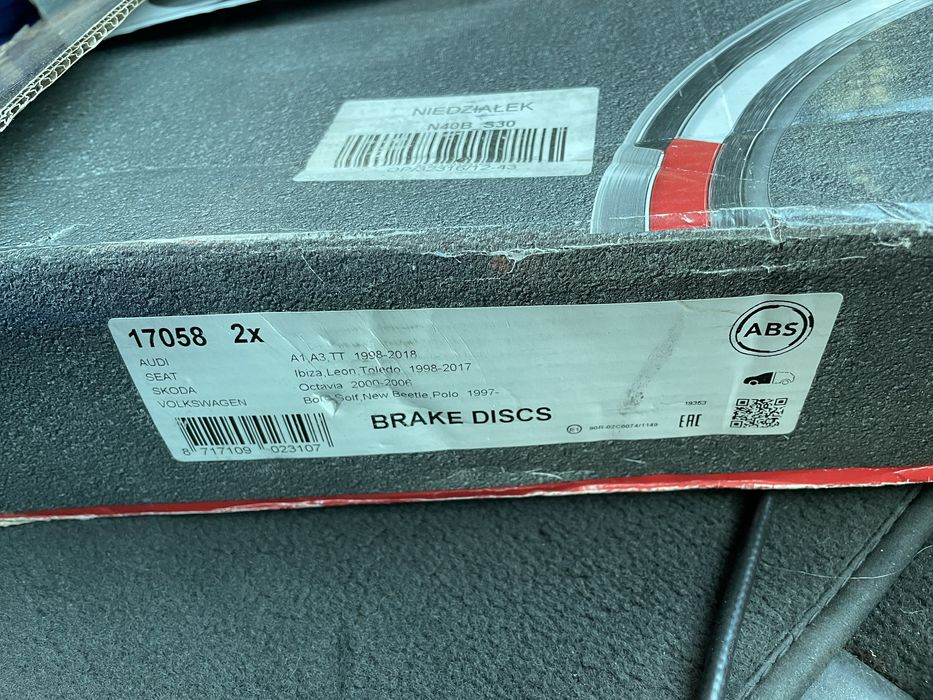 Tarcze Hamulcowe ABS 17058 do VW AUDI SKODA SEAT