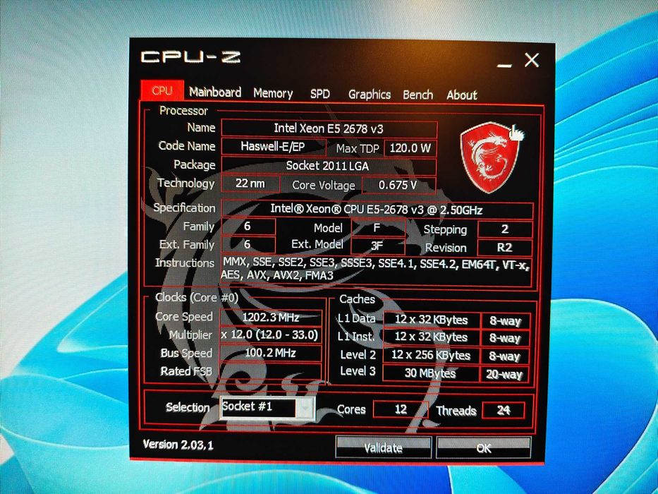 Комплект Intel Xeon E5-2678 v3, Huananzhi Gaming X99-TF, 16ГБ DDR4
