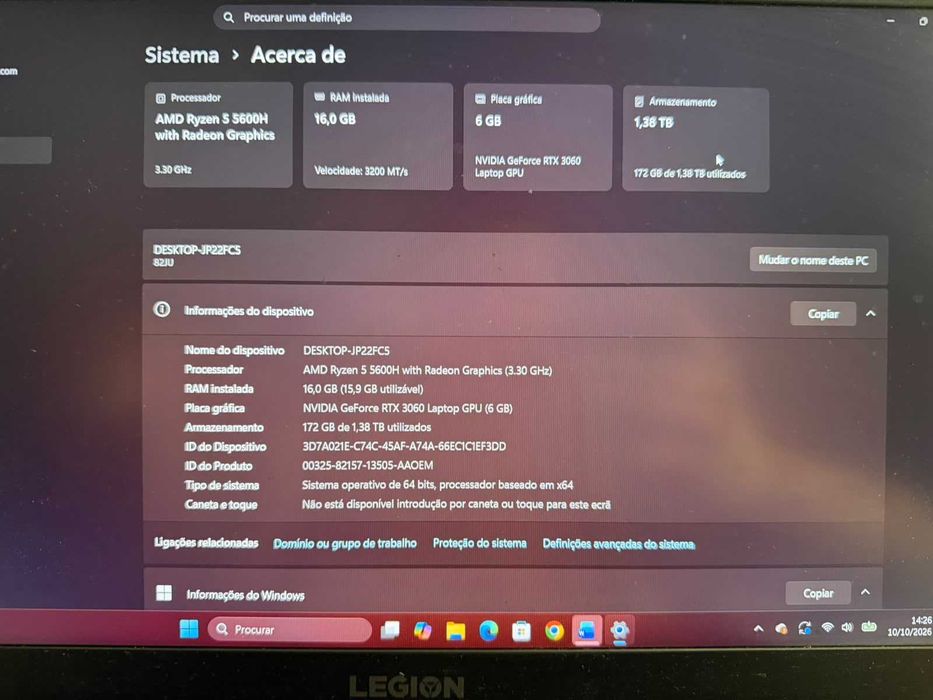 Lenovo Legion — portátil gaming