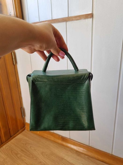 Сапоги Mario Muzi демісезон зелені + сумка в подарунок