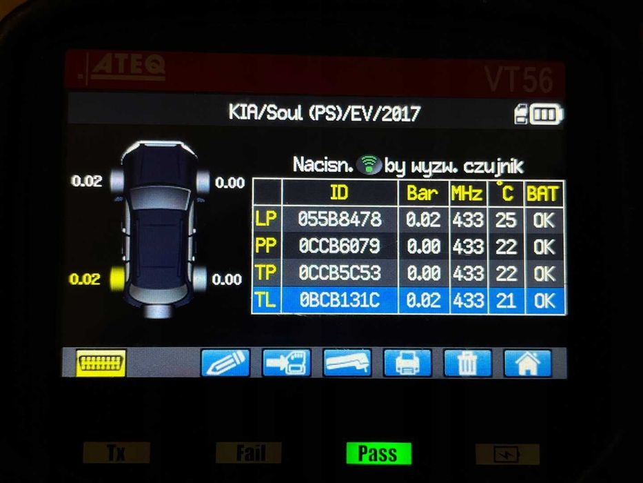 1x czujnik ciśnienia TPMS HYUNDAI i10 KIA SOUL 52933-B2100