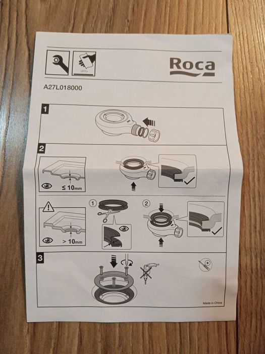 Syfon do brodzika Roca