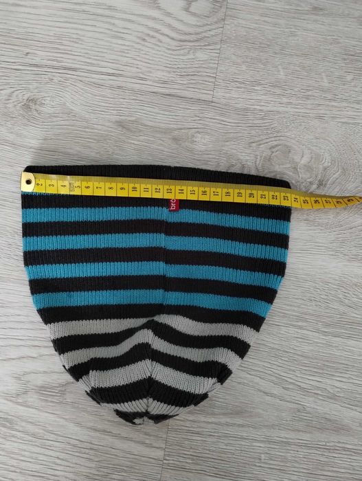 czapka zimowa, w paski, dla chłopca rozm. 56