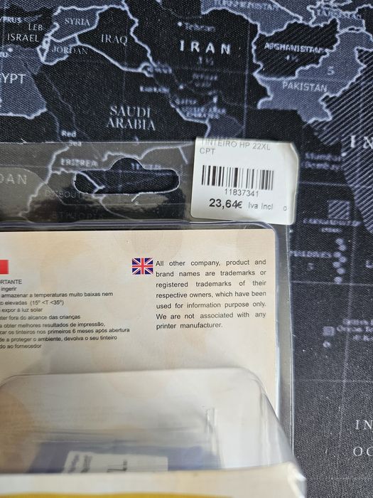 Tinteiro HP color 22 XL