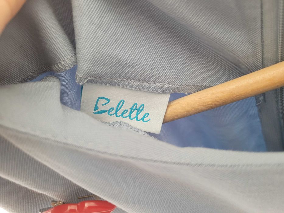 Sukienka belette M niebieska bawełna wiskoza