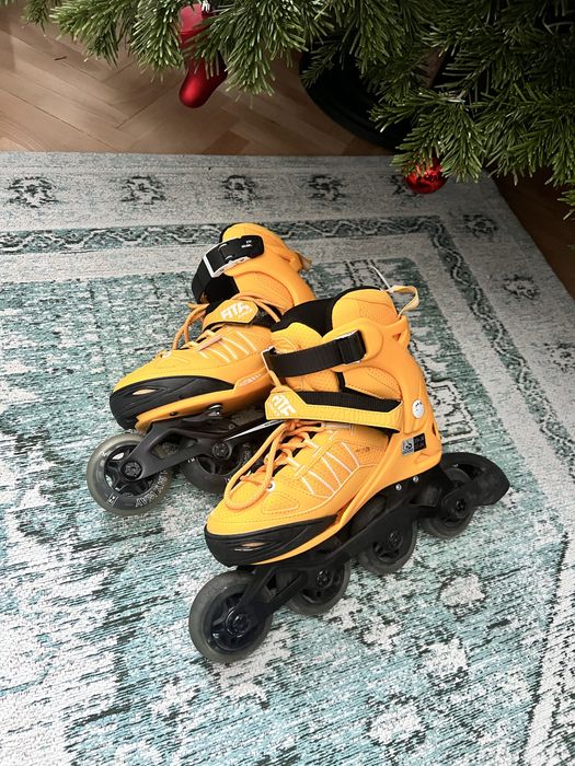 Rolki fitness dla dzieci Fit5 JR żółte z regulacja rozmiaru