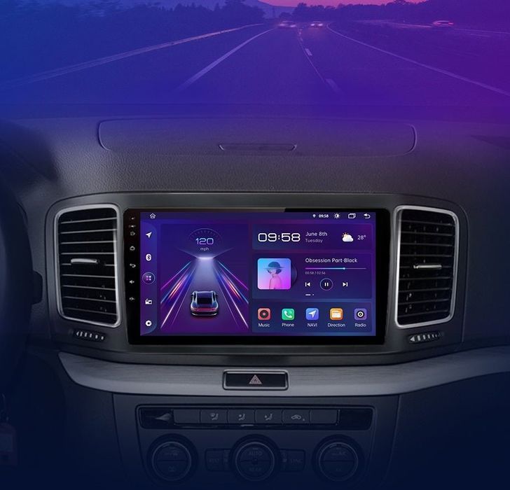 VW Sharan 2012–2018 – Radio Android 9" CarPlay