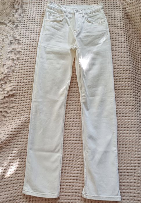 Прямі джинси молочні massimo dutti  34р(xs)