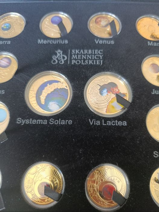 Zestaw Systema Solare 14  numizmatów+kasetka