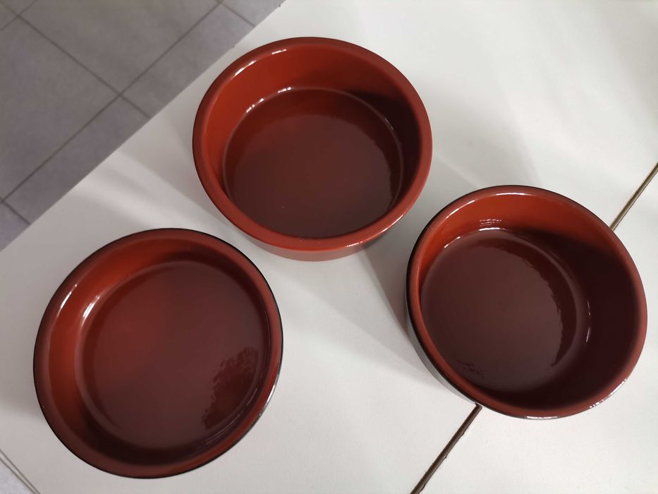 Trzy paterki ceramiczne