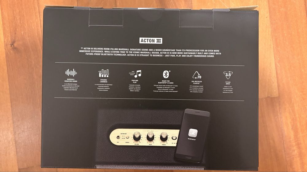 Marshall Acton III - Bluetooth Preta - Nova/Selada
