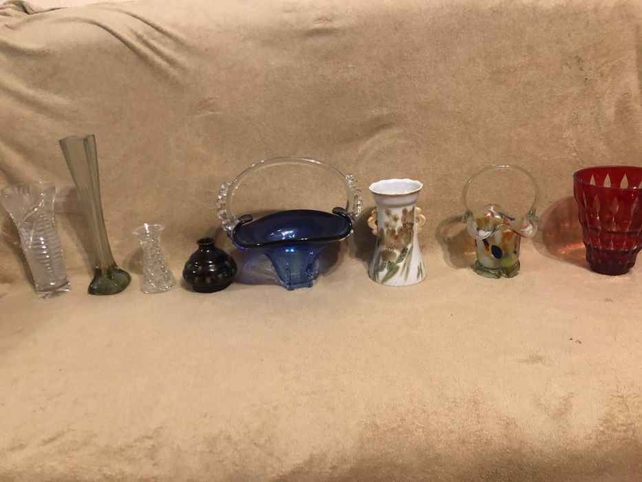 Вазы, хрустальные вазы, корзинки