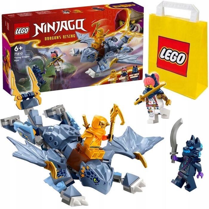Lego Ninjago 71810 Smoczątko Riyu Smok + Torba Prezentowa Lego