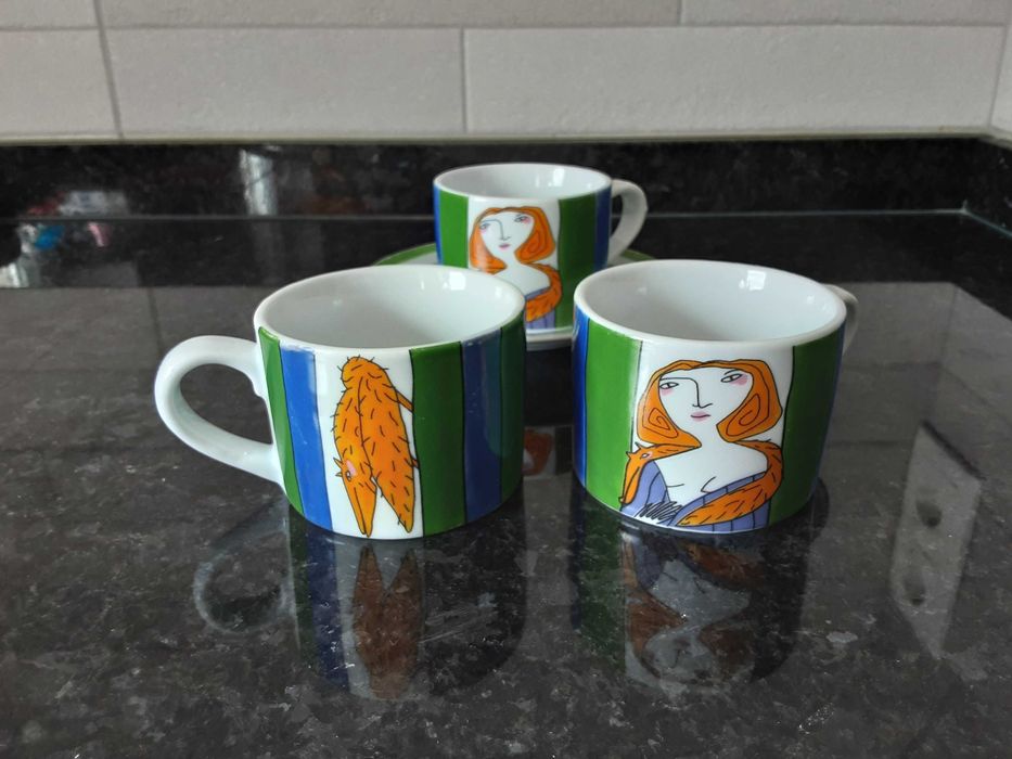 Set of 3 Cubist Mugs + 1 Saucer64730239153667122