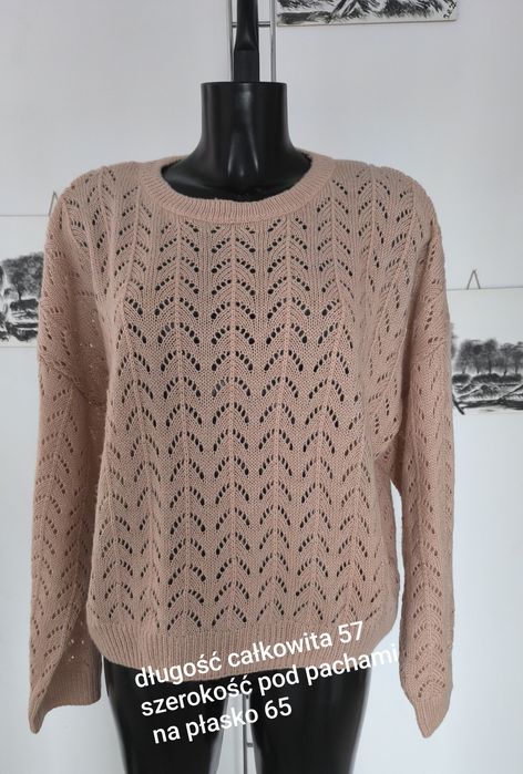 Sweterek ażurowy H&M w rozmiarze L