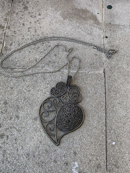 Fio com coração de viana 8 cm cordão ajustável