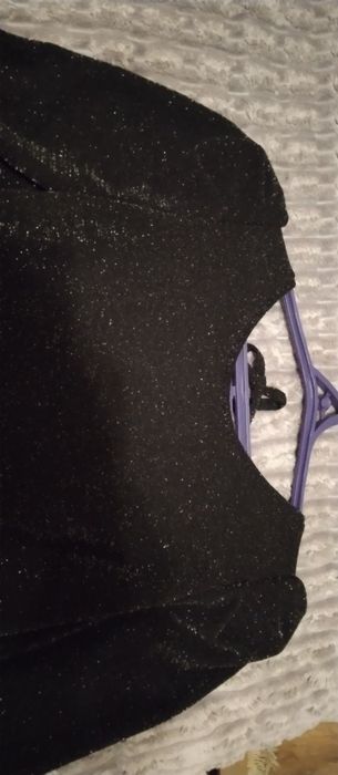 Чорна сукня міні з блискітками на зав'язках