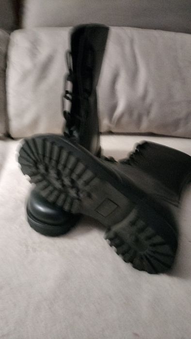 Botas da tropa, pretas, tamanho 37