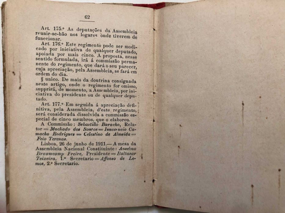Regimento da Assembleia Nacional Constituinte de 1911 - Edição de 1911