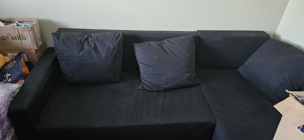 Sofa Kanapa IKEA czarna Narożna prawa lub lewa