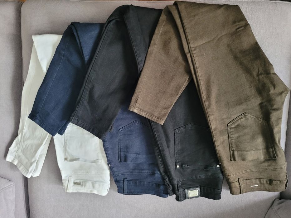 Granatowe sponie, jeansy skinny Zara r. 38