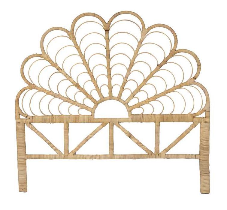 Zagłówek łóżka 140 cm - Rattan - Naturalny
