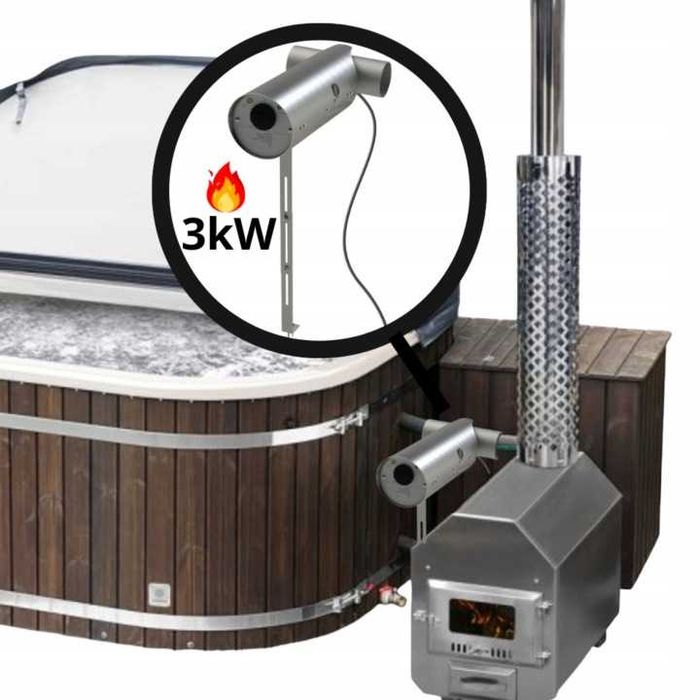 Markowa grzałka Elektryczna Harvia 3kW do Balii Ogrodowej | Grzalka z termostatem do jacuzzi bani