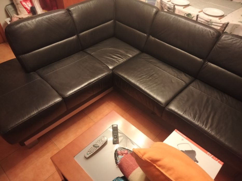 Sofás cama em pele preto